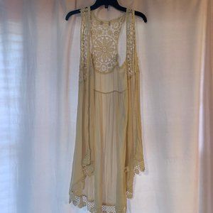 Cream White Silky Tunic